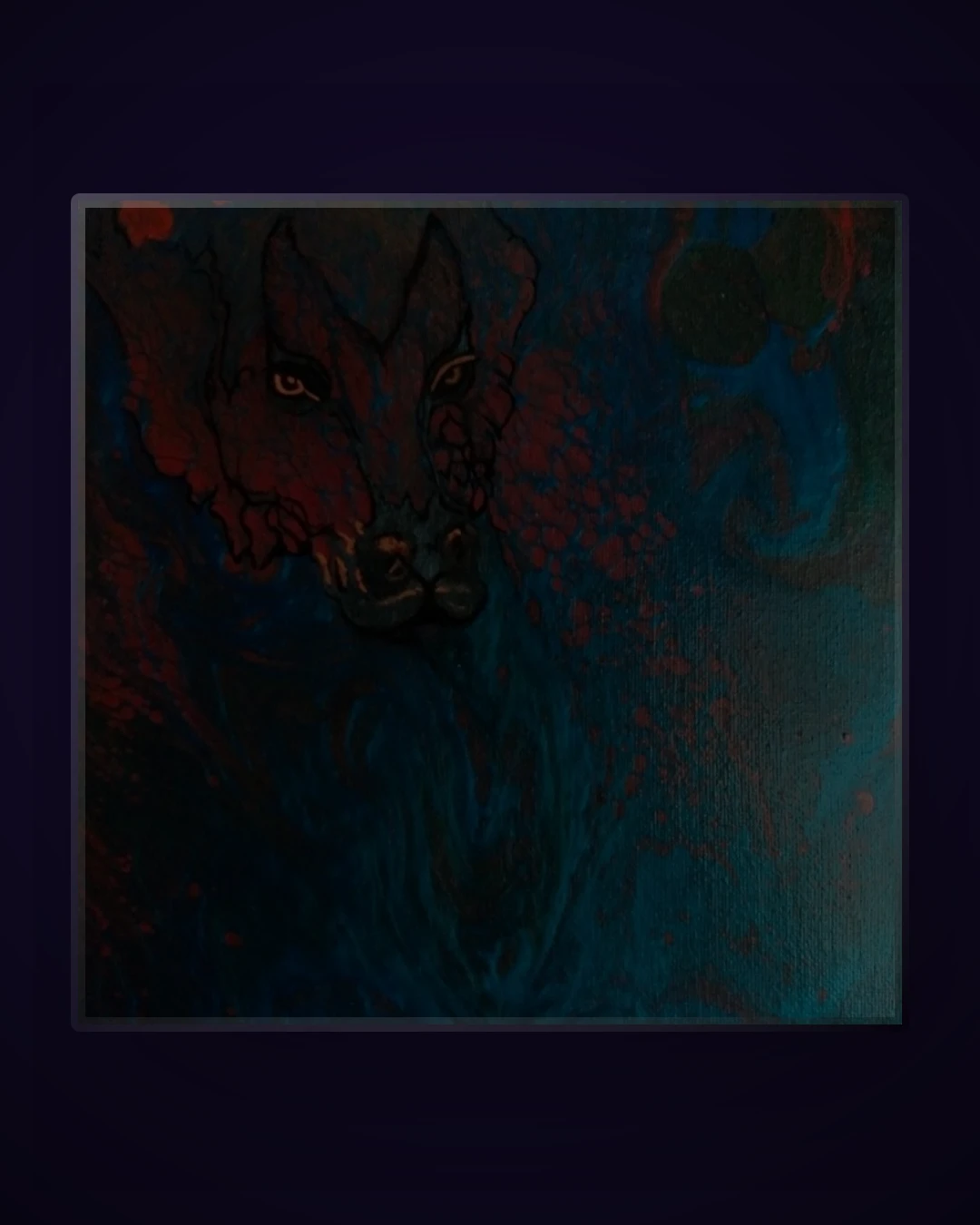 Evolution of DragonHorse — canvas print displayed on a dark atmospheric wall
