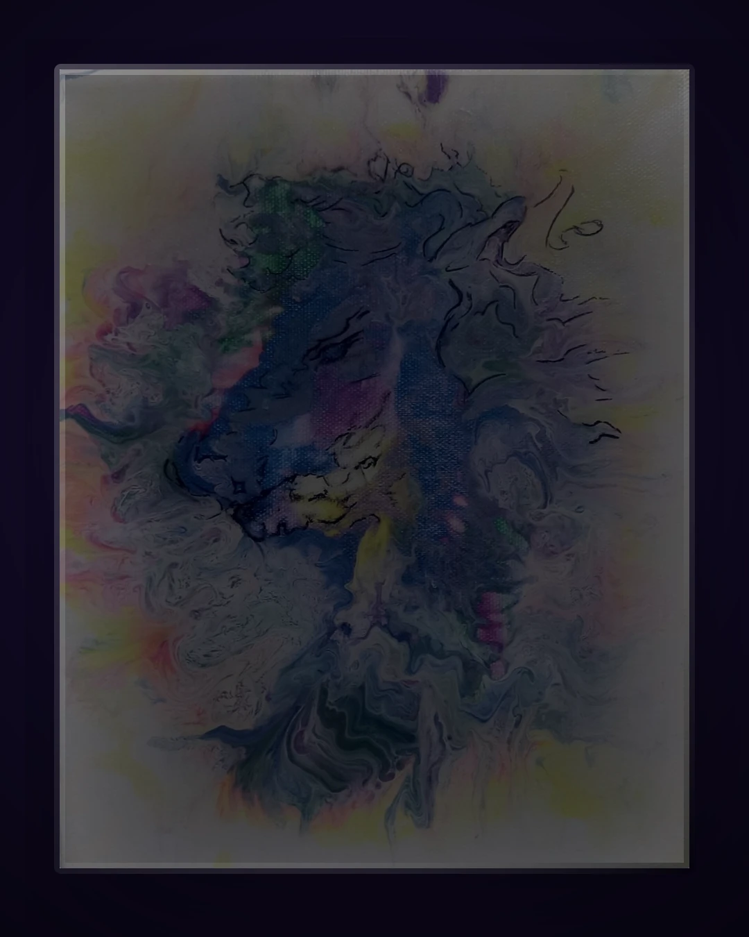 Shaman Priestess — canvas print displayed on a dark atmospheric wall