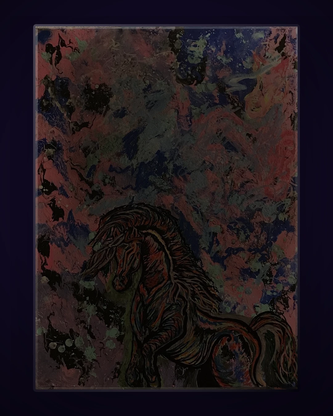 Sisu by Tracie Roy — gallery-wrapped canvas on dark atmospheric wall