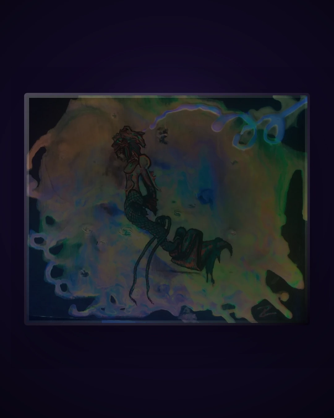 Undine — canvas print displayed on a dark atmospheric wall