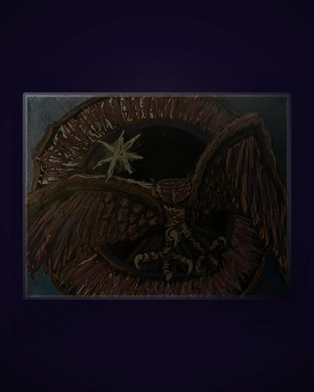 Wisdom — canvas print displayed on a dark atmospheric wall